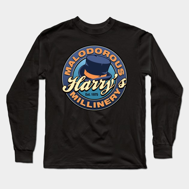 Harry's Malodorous Millinery Long Sleeve T-Shirt by robotrobotROBOT